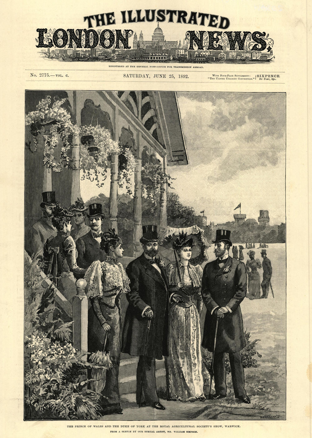 Prince of Wales Duke of York Royal Agricultural Society show, Warwick 1892